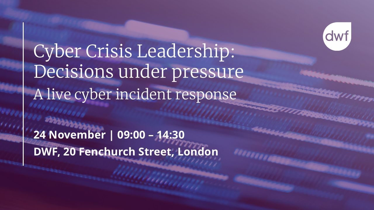 Cyber Crisis Leadership Nov 2026 HubSpot Landing Page